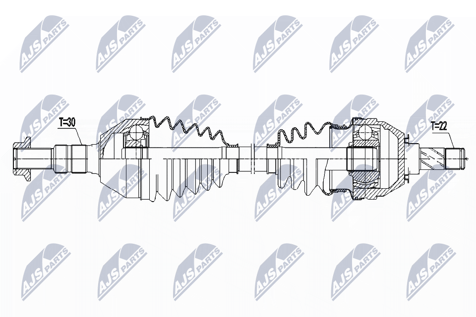 Полуось opel vectra c 1.61.8 02- signum 1.8 03- мкпп левая NTY NPW-PL-081