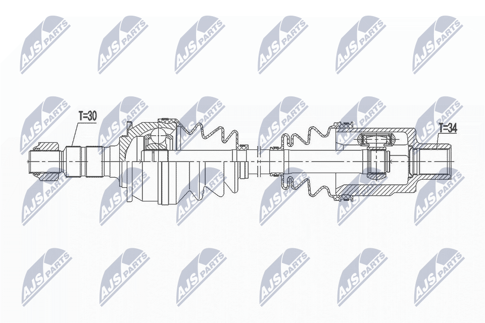 Полуось opel zafira tourer c 1.4t 11- правая NTY NPW-PL-103