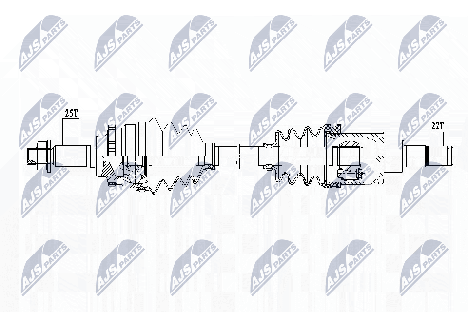 Полуось suzuki swift 1.51.5 4wd 05- мкпп передняя левая NTY NPW-SU-033