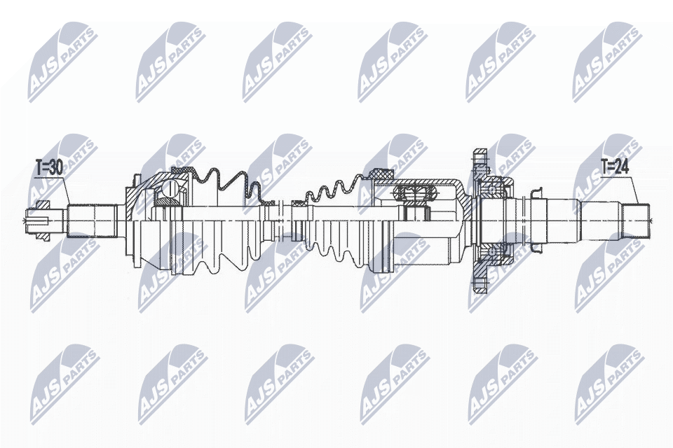 Полуось toyota verso 2.0d-4d 09- правая NTY NPW-TY-149