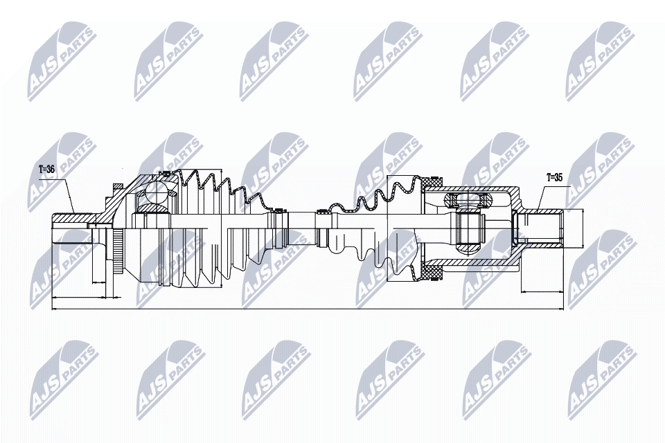 Вал приводной NTY NPW-VV-018