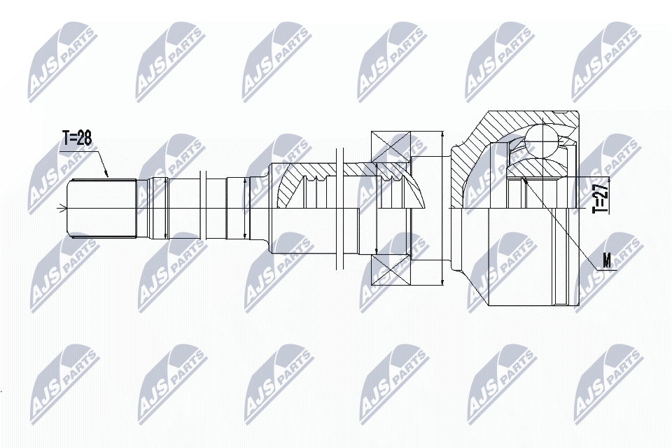 Шрус volvo xc90 2.4d4/d52.5t 02-14 /mtmпрвый/ NTY NPW-VV-097