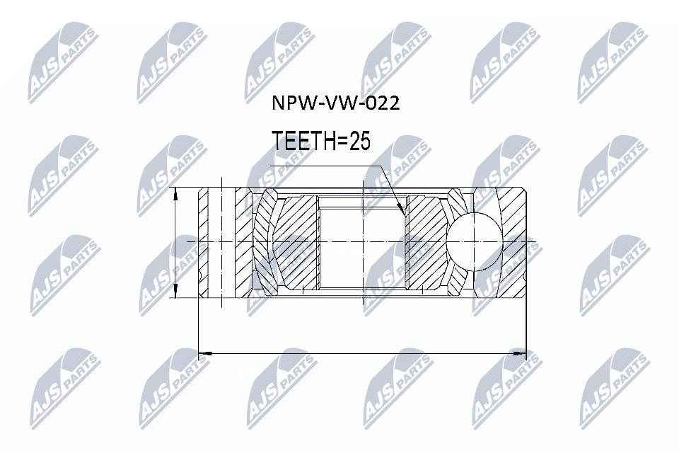 Шрус NTY NPW-VW-022