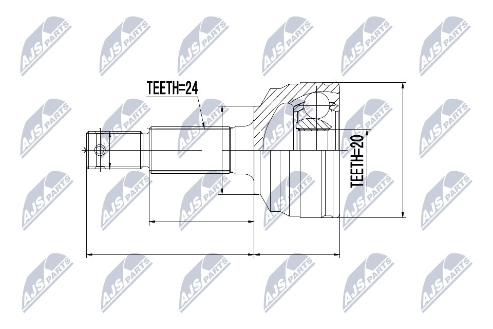 Шруc наружний daihatsu terios 97-06 yrv 1.3 4wd 01- move 1.0 94-02 cuore 1.0 98-03 NTY NPZ-DA-016