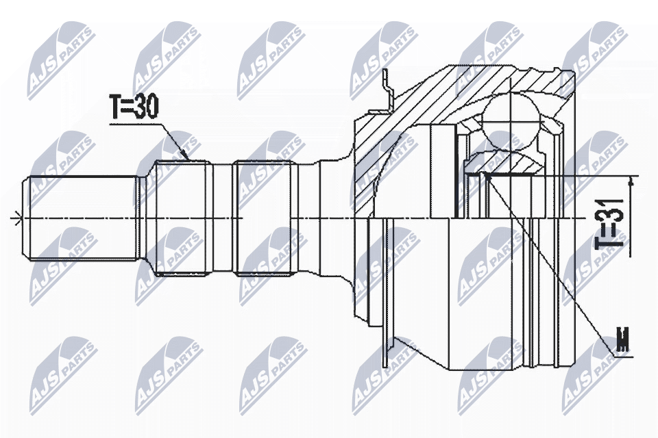 Шрус наружн. к-кт chevrolet orlando 11- NTY NPZ-DW-032