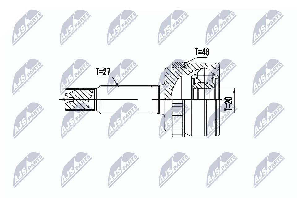 Шрус наружн. к-кт hyundai ix35 2.0i 4wd 10-15 kia sportage 2.0i 4wd 10-15 задний NTY NPZ-HY-550