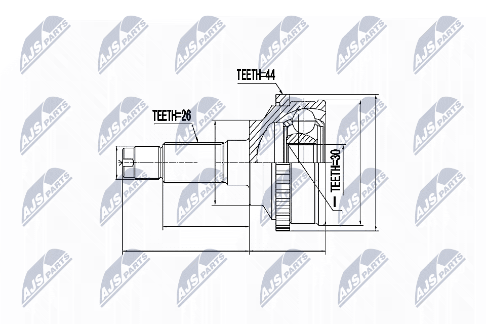 Шруc наружний mazda 323 bg 1.8i1.9i dohc 89- ba 1.8i1.7td /+abs44/ NTY NPZ-MZ-017