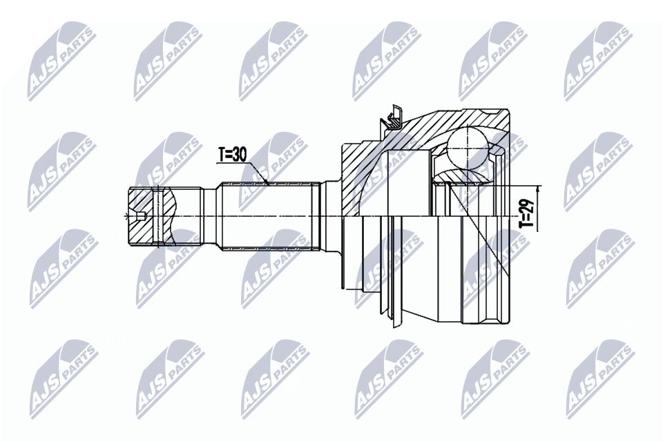 Шрус наружн. к-кт toyota hi-lux 2.4d-4d2.8d-4d 16- NTY NPZ-TY-102