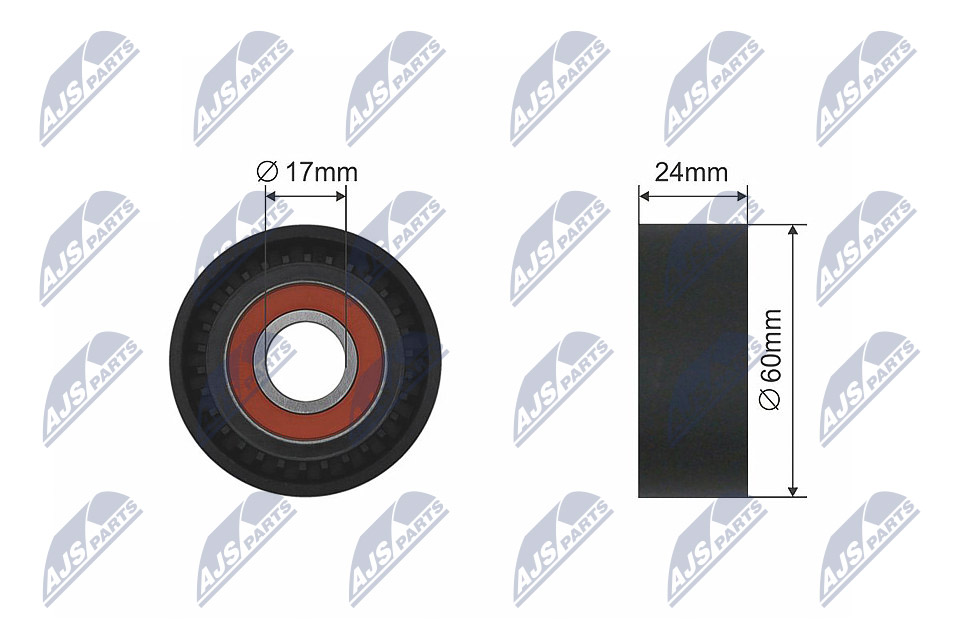 Ролик audi a1 a3 a4 a4 allroad a5 a6 a7 q3 q5 q7 tt seat alhambra ibiza iv leon leon s NTY RNK-AU-015