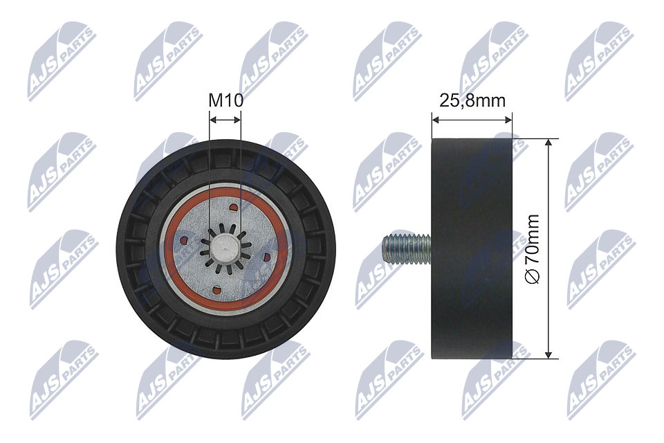 Ролик ssangyong actyon sports ii korando rexton w rodius ii 2.0d 11.10- NTY RNK-DW-006