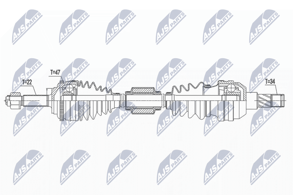 Полуось NTY NPW-DW-041