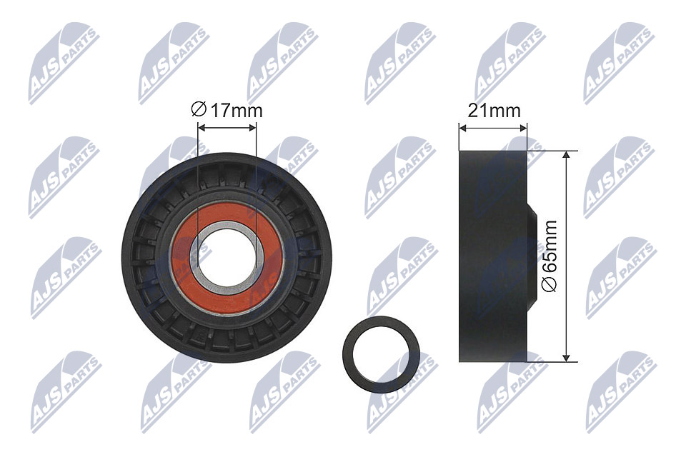 Ролик ford focus ii volvo c30 c70 s40 ii/v50 04-bmw 3 97-06 5 01-10 7 00-08 x3 03-10 x5 99-0 NTY RNK-FR-014