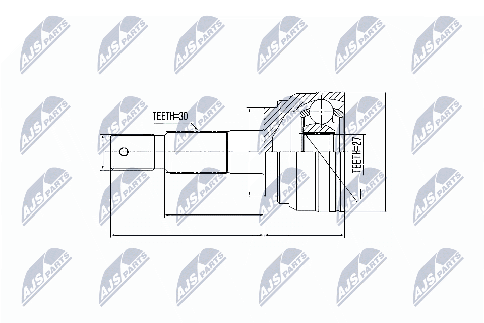 Шрус наружн. к-кт toyota lc 90 3.0tdi3.4 v6 96-4-runner 3.0d -07.2002 NTY NPZ-TY-070