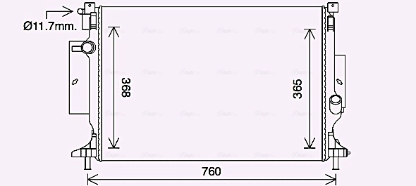 Радиатор системы охлаждения AVA QUALITY COOLING FD2643