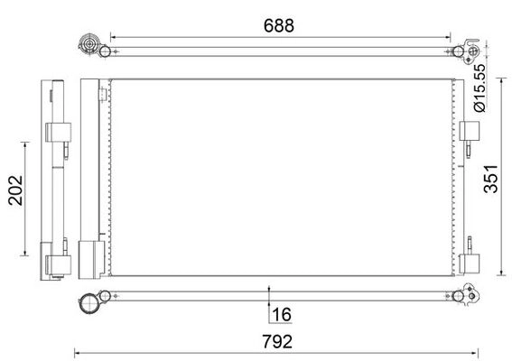 Радиатор кондиционера MAHLE/KNECHT AC486000S