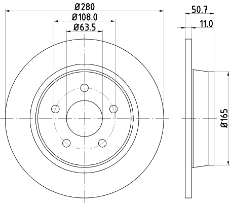 Диск тормозной DON PCD11592