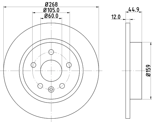 Диск тормозной DON PCD11602