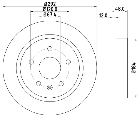 Диск тормозной DON PCD11902