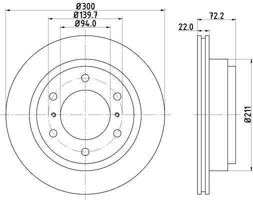 Диск тормозной DON PCD12762