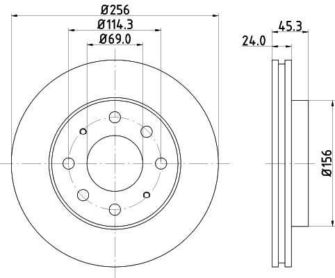 Диск тормозной DON PCD13282