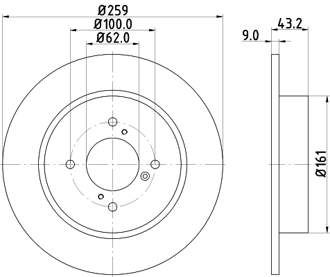 Диск тормозной DON PCD13322