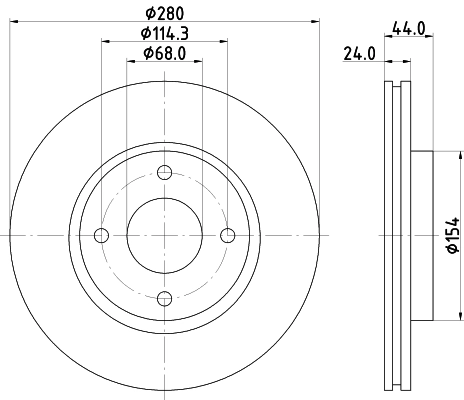 Диск тормозной DON PCD15652