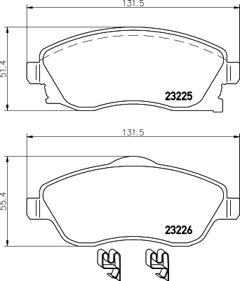 Комплект колодок для дисковых тормозов DON PCP1033