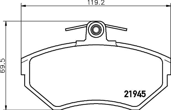 Комплект колодок для дисковых тормозов DON PCP1129