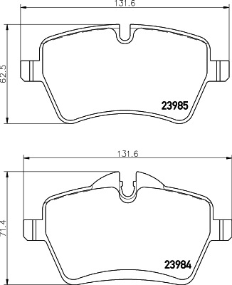 Колодки тормозные дисковые DON PCP1215
