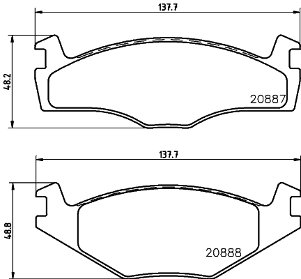 Комплект колодок для дисковых тормозов DON PCP1252