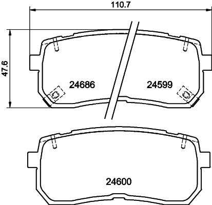 Комплект колодок для дисковых тормозов DON PCP1302