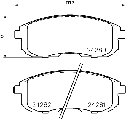 Комплект колодок для дисковых тормозов DON PCP1319