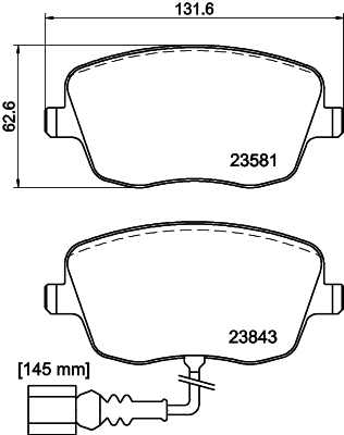 Комплект колодок для дисковых тормозов DON PCP1348