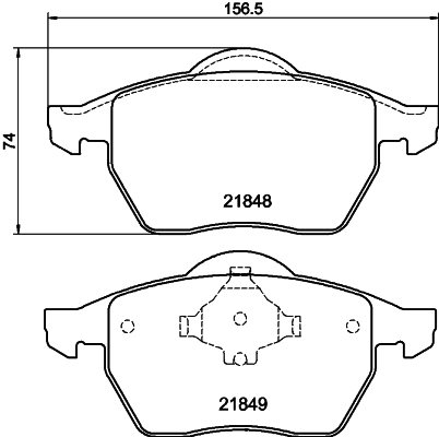 Комплект колодок для дисковых тормозов DON PCP1356