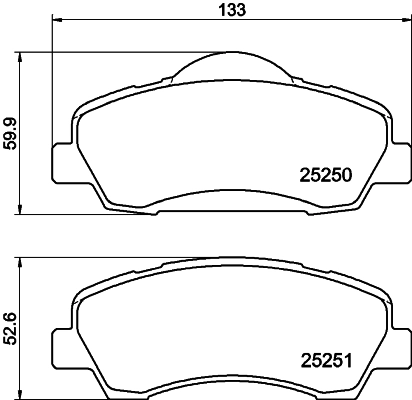 Комплект колодок для дисковых тормозов DON PCP1364
