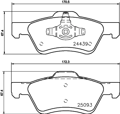 Комплект колодок для дисковых тормозов DON PCP1480