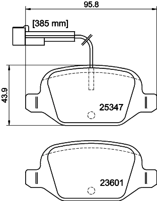 Комплект колодок для дисковых тормозов DON PCP1520