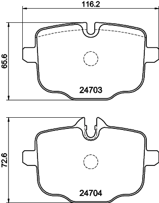 Комплект колодок для дисковых тормозов DON PCP1526