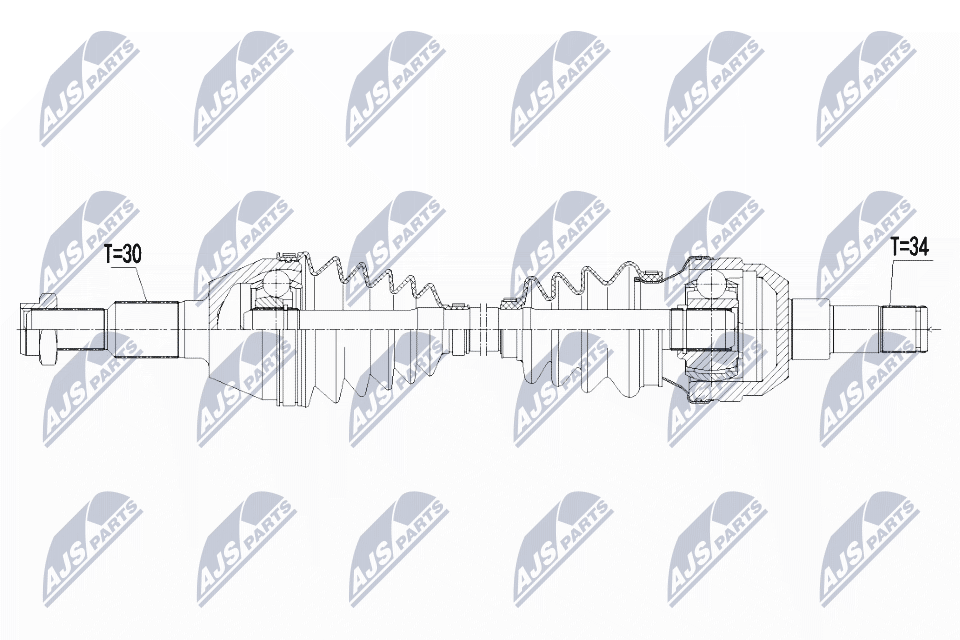 Полуось opel antara 4wd 06- chevrolet captiva 4wd 06- /tylnalewa/ NTY NPW-PL-085