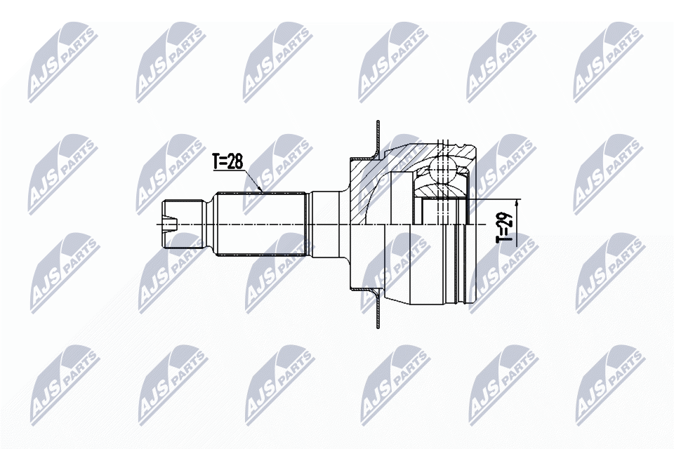Шрус наружн. к-кт suzuki sx4 1.6 13- vitara 1.6 15- NTY NPZ-SU-036