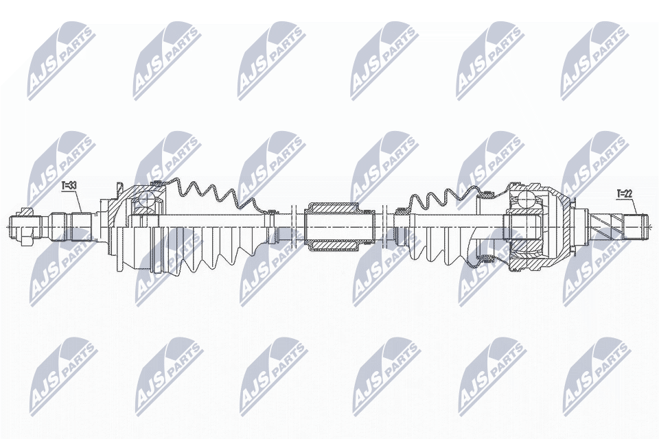 Полуось opel astra j 1.4 09-15 правая NTY NPW-PL-105