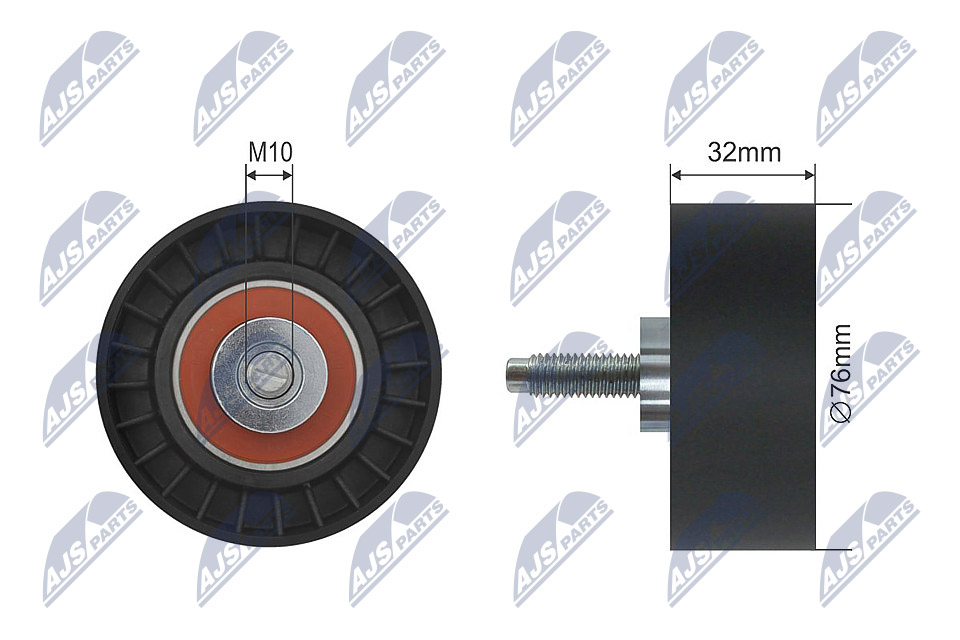 Ролик chrysler voyager iv dodge nitro jeep cherokee ldv maxus 2.5d/2.8d 02.00-12.12 NTY RNK-CH-006