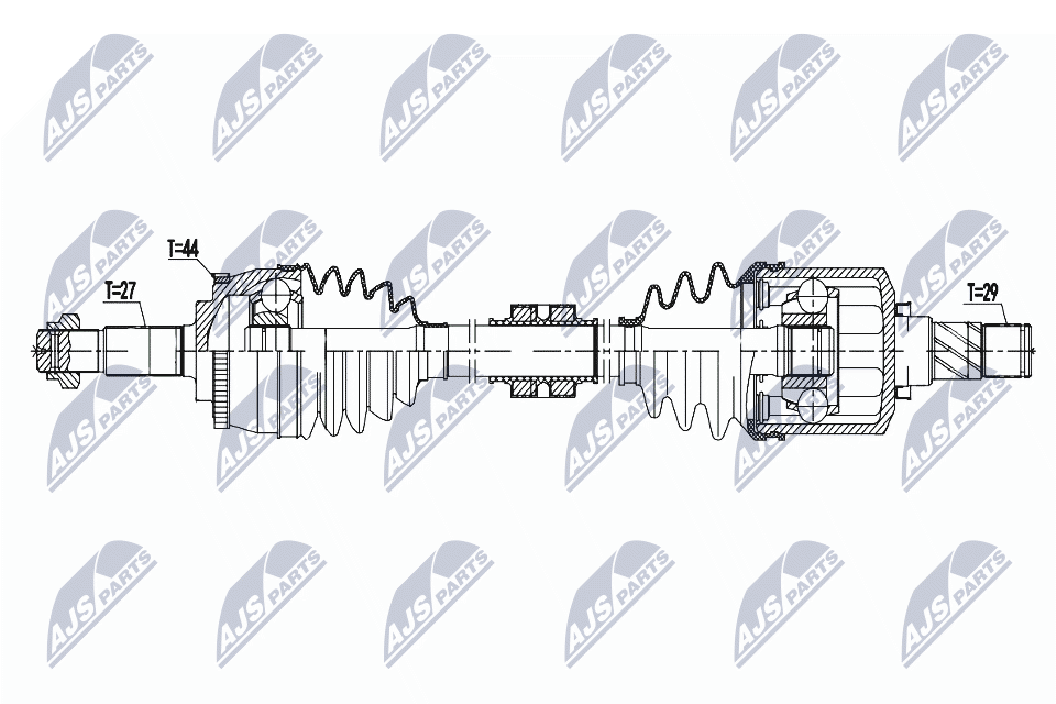 Полуось nissan primera p12 2.0i 2.2di 126km 02- мкпп левая NTY NPW-NS-140