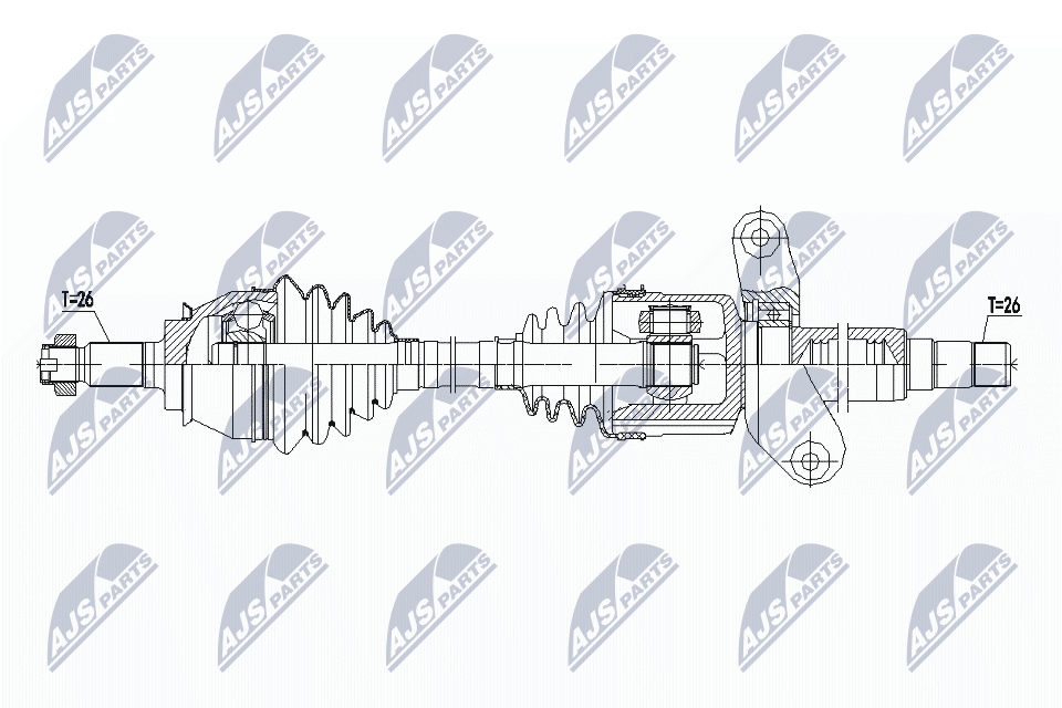 Полуось mini r56/r57 cooper 06-14 акпп правая NTY NPW-BM-137