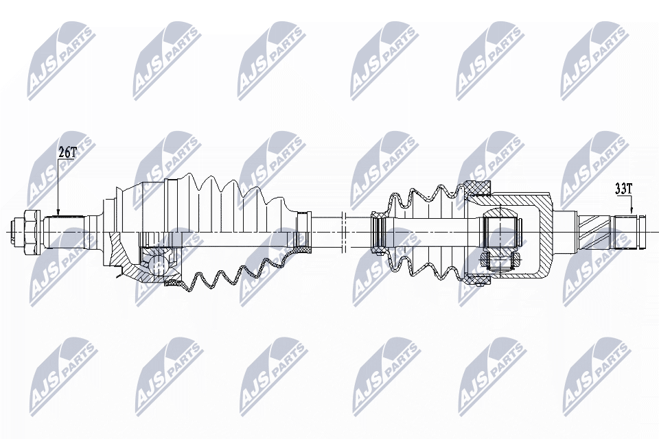 Полуось mini r56/r57 cooper one 06-12 левая NTY NPW-BM-155