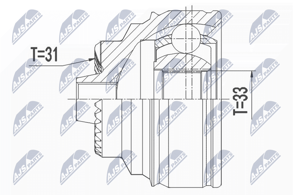 Шрус наружн. к-кт bmw 2 active tourer 216d 14- x1 sdrive 16d 14- x2 sdrive 16d 18- 1 f40 11d 19- NTY NPZ-BM-021
