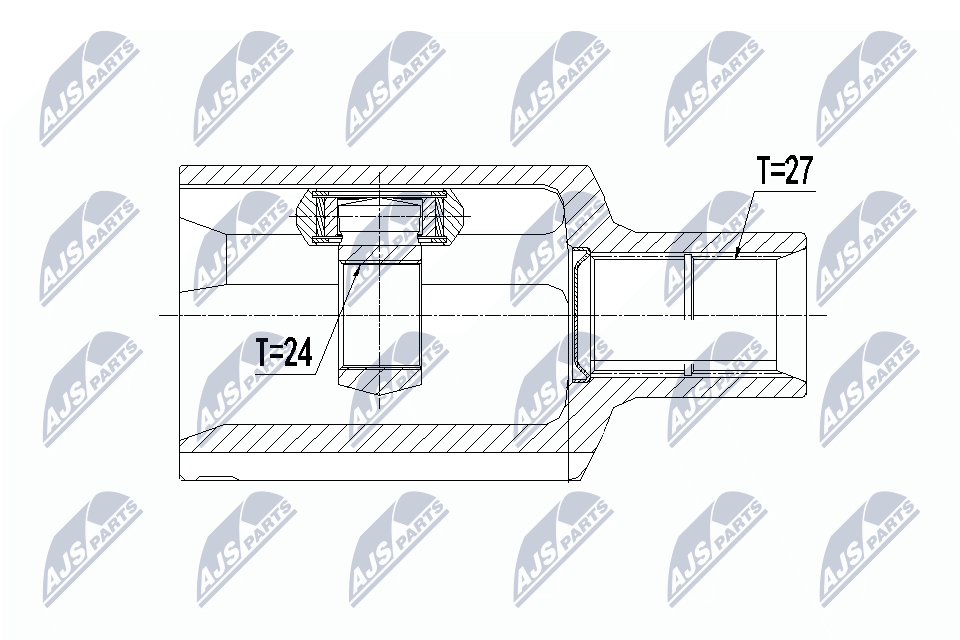 Шрус внутр. к-кт mb glc 4matic 15- передний левый NTY NPW-ME-088