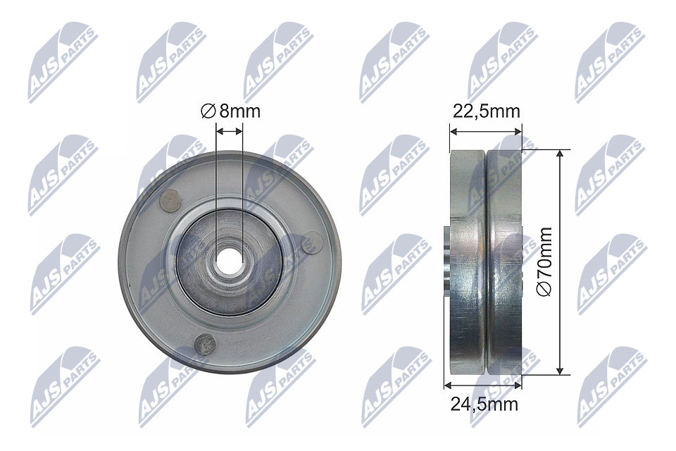 Ролик bmw 3 (e36) 3 (e46) 5 (e34) 5 (e39) 7 (e38) opel omega b 1.7d/2.0d/2.5d 09.91-05.04 NTY RNK-BM-041
