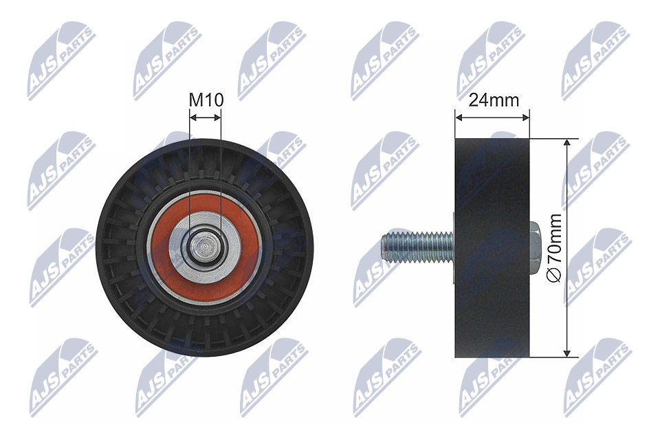 Ролик ford focus i maverick mondeo ii transit connect mazda tribute 1.6-2.0 08.96- NTY RNK-FR-043