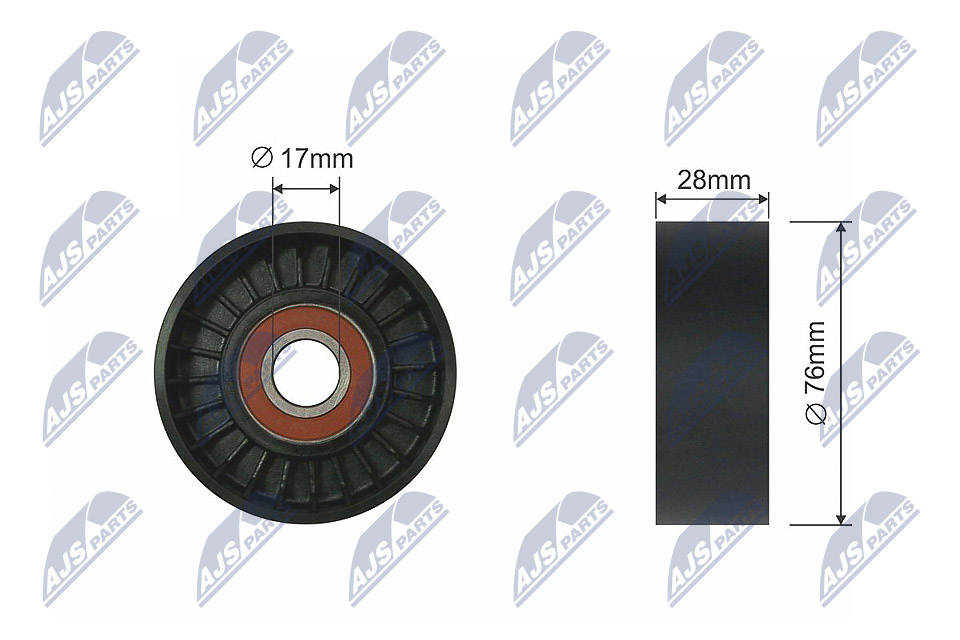 Ролик kia carens 06-12 soul 08-13 cerato 04-13 hyundai accent 11- solaris 10- NTY RNK-KA-001